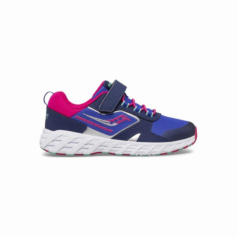 Sapatilhas Corrida Saucony Vento Shield 2.0 A/C Sneaker Criança Azuis Rosa | Portugal S02137-U57