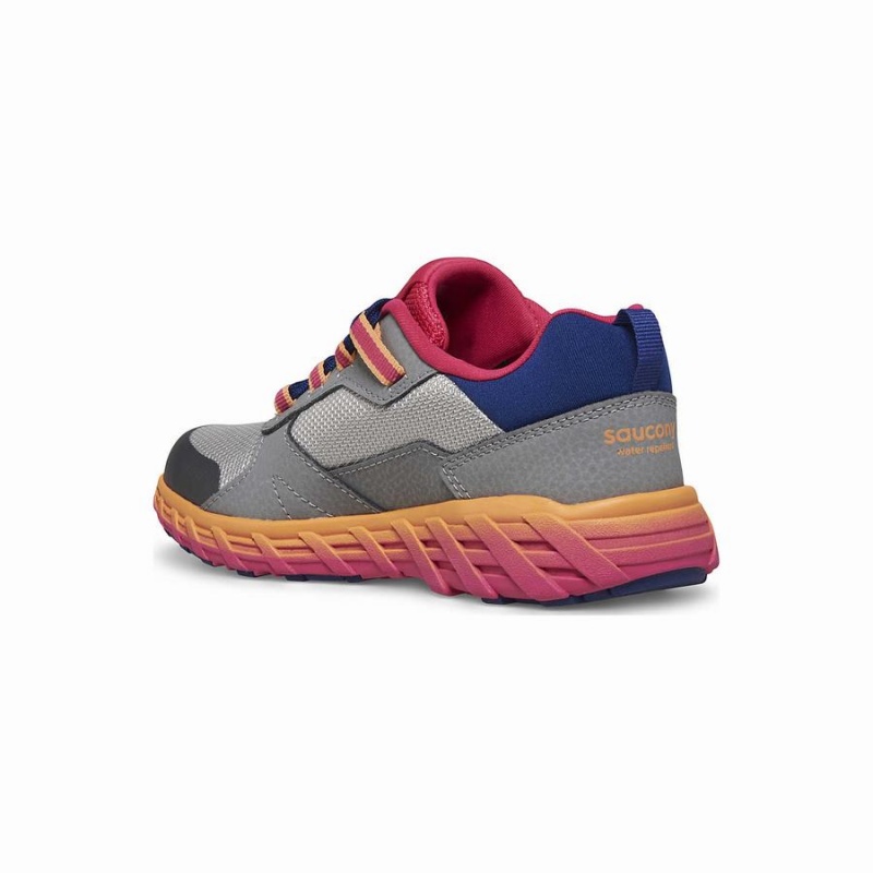 Sapatilhas Corrida Saucony Vento Shield 2.0 Sneaker Criança Cinzentas Rosa Azul Marinho | Portugal S68754-P64