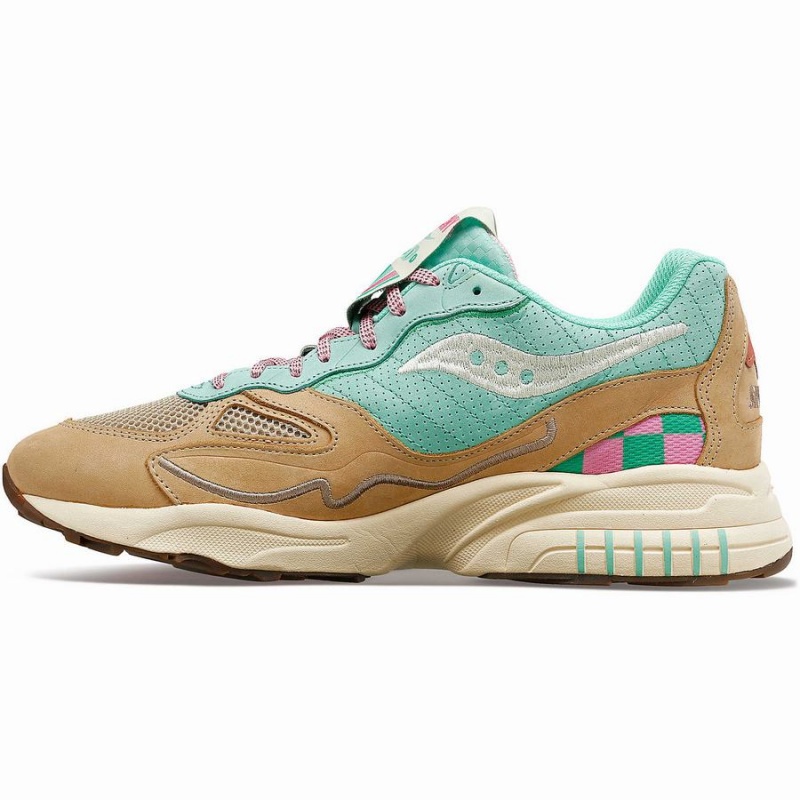 Sapatilhas Saucony 3D Grid Hurricane Earth Citizen Feminino Turquesa Cinzentas | Portugal S58297-M04