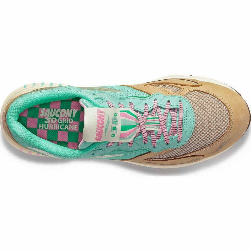 Sapatilhas Saucony 3D Grid Hurricane Earth Citizen Feminino Turquesa Cinzentas | Portugal S58297-M04