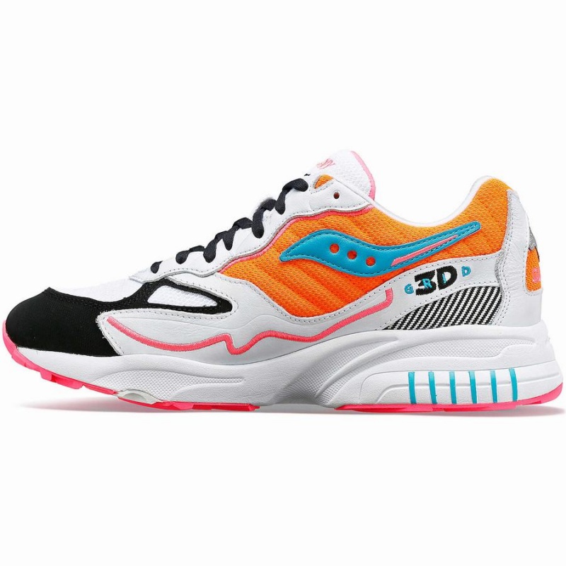 Sapatilhas Saucony 3D Grid Hurricane Feminino Branco Laranja | Portugal S48093-D91