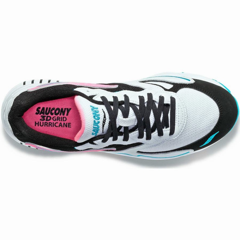 Sapatilhas Saucony 3D Grid Hurricane Feminino Branco Pretas Rosa | Portugal S79654-F72