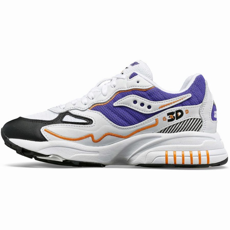 Sapatilhas Saucony 3D Grid Hurricane Feminino Branco Roxo | Portugal S03978-H54