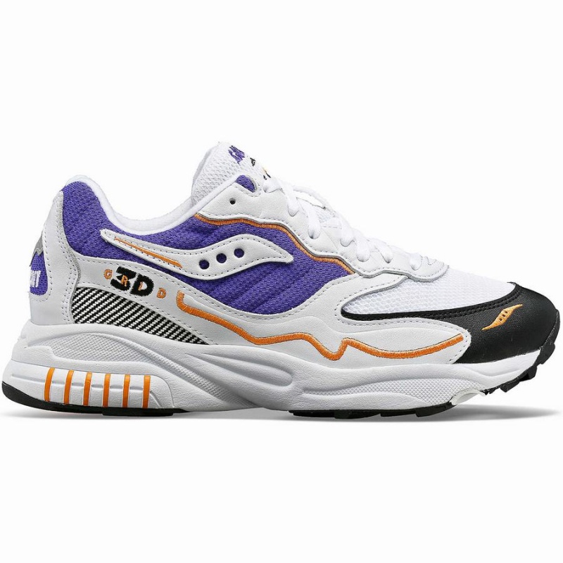 Sapatilhas Saucony 3D Grid Hurricane Feminino Branco Roxo | Portugal S03978-H54