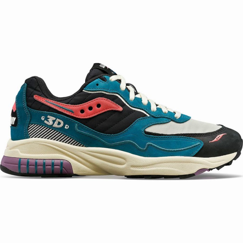 Sapatilhas Saucony 3D Grid Hurricane Midnight Swimming Feminino Verdes Pretas | Portugal S85412-E91