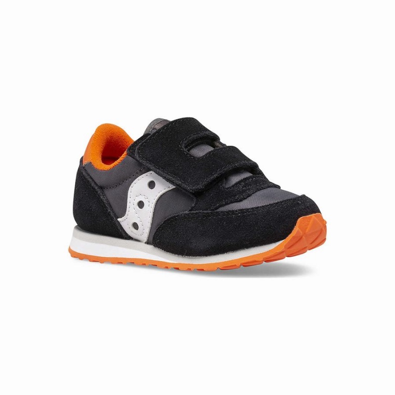 Sapatilhas Saucony Baby Jazz Hook & Loop Criança Pretas Cinzentas Laranja | Portugal S82641-F80