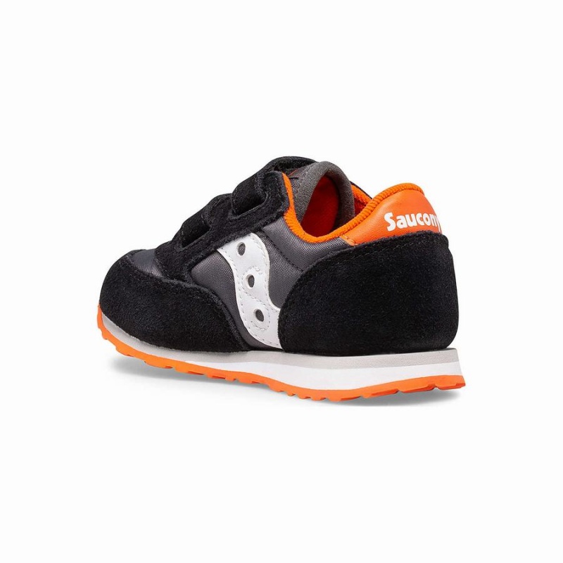 Sapatilhas Saucony Baby Jazz Hook & Loop Criança Pretas Cinzentas Laranja | Portugal S82641-F80