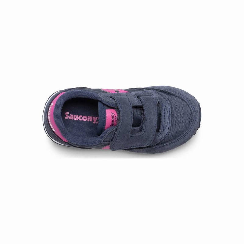 Sapatilhas Saucony Baby Jazz Hook & Loop Criança Azul Marinho Rosa | Portugal S73064-W46