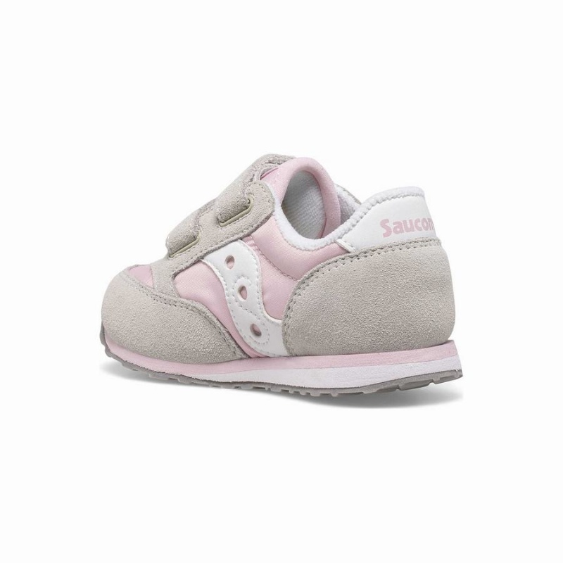 Sapatilhas Saucony Baby Jazz Hook & Loop Criança Cinzentas Rosa Branco | Portugal S05381-T20