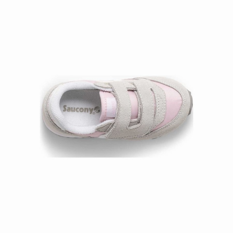 Sapatilhas Saucony Baby Jazz Hook & Loop Criança Cinzentas Rosa Branco | Portugal S05381-T20