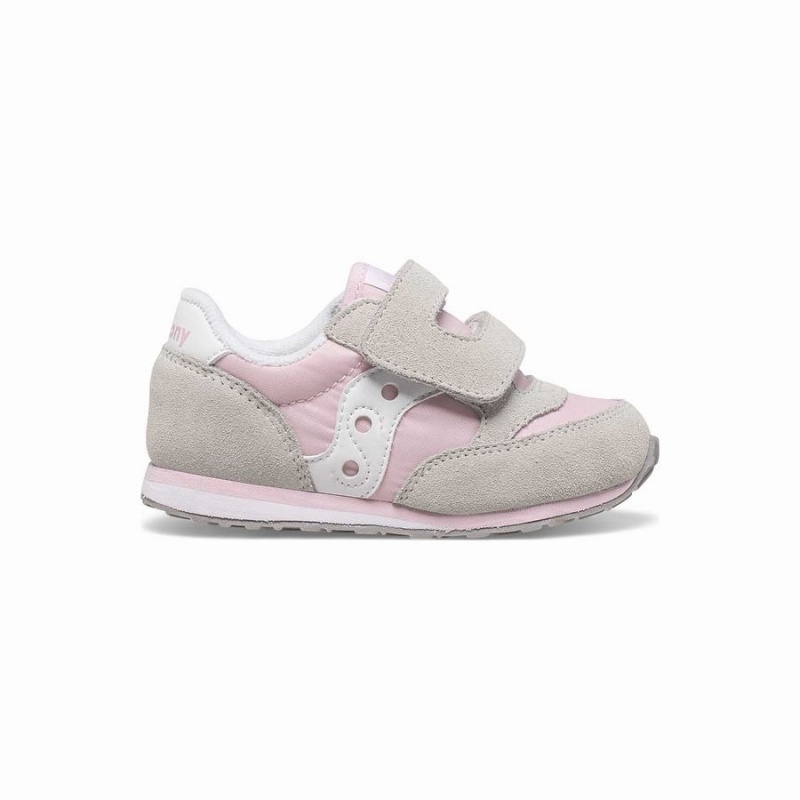 Sapatilhas Saucony Baby Jazz Hook & Loop Criança Cinzentas Rosa Branco | Portugal S05381-T20