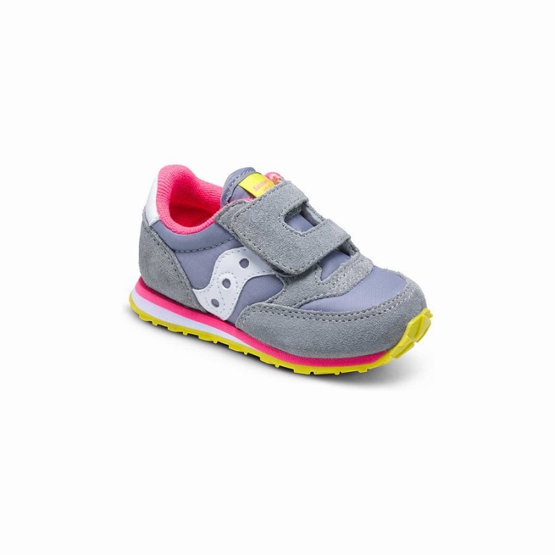 Sapatilhas Saucony Baby Jazz Hook & Loop Criança Cinzentas Rosa | Portugal S73169-Y43