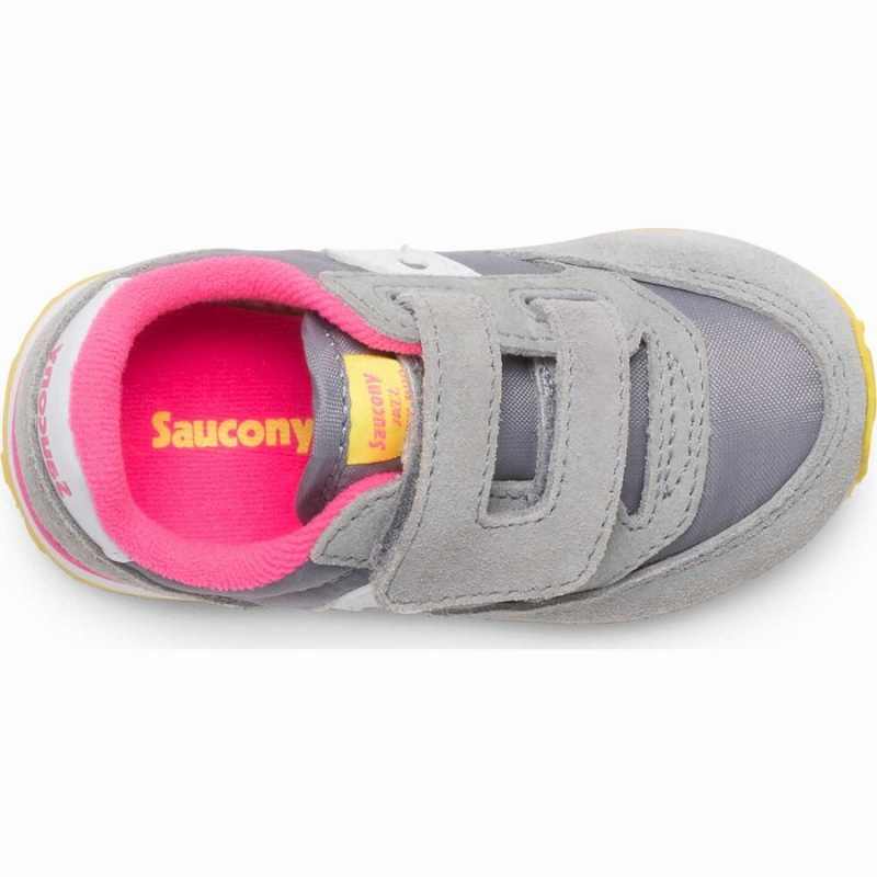 Sapatilhas Saucony Baby Jazz Hook & Loop Criança Cinzentas Rosa | Portugal S73169-Y43