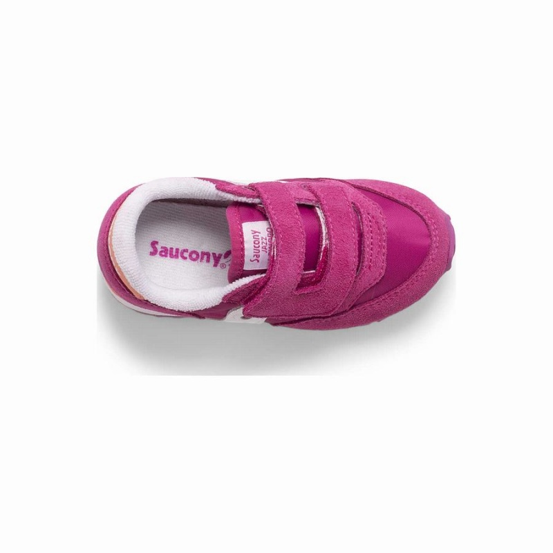 Sapatilhas Saucony Baby Jazz Hook & Loop Criança Fucsia Coral Branco | Portugal S52176-U57