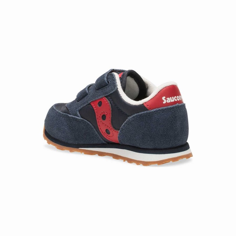 Sapatilhas Saucony Baby Jazz Hook & Loop Criança Azul Marinho Vermelhas | Portugal S48695-P94