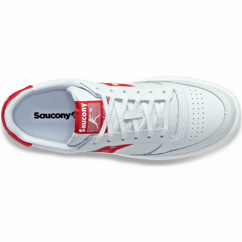 Sapatilhas Saucony Jazz Court PU Feminino Branco Vermelhas | Portugal S18706-K75