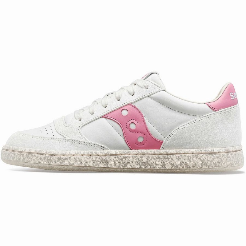 Sapatilhas Saucony Jazz Court Premium Feminino Branco Rosa | Portugal S74610-K59