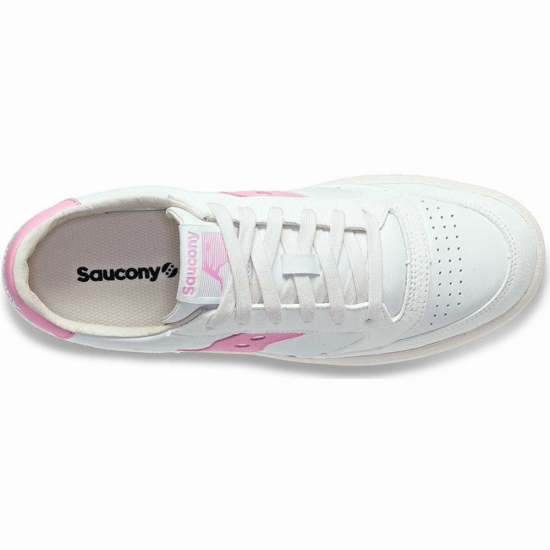 Sapatilhas Saucony Jazz Court Premium Feminino Branco Rosa | Portugal S74610-K59