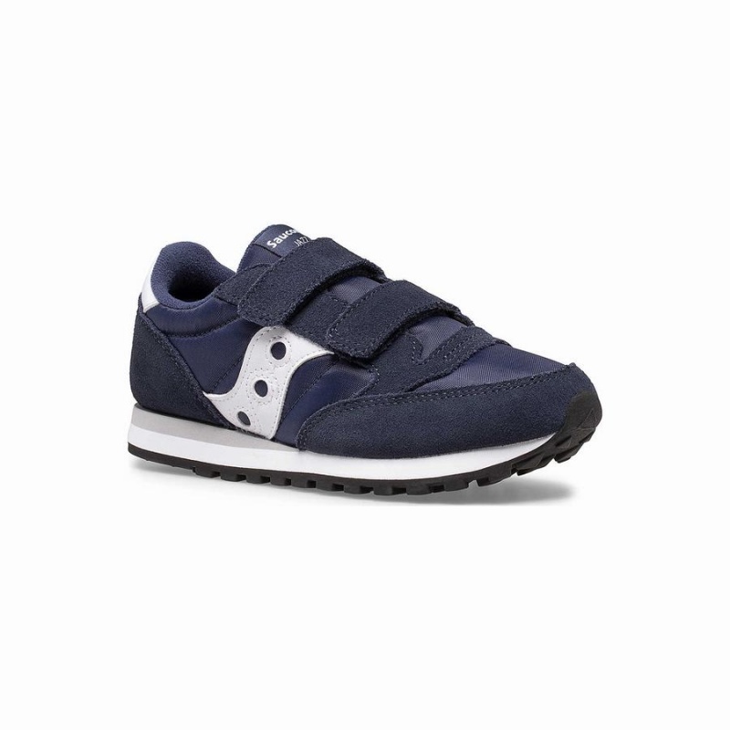 Sapatilhas Saucony Jazz Double Hook & Loop Criança Azul Marinho Branco | Portugal S83720-S92