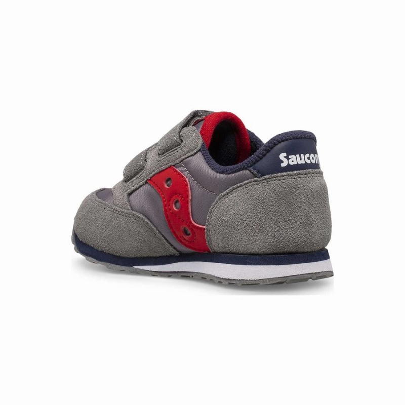 Sapatilhas Saucony Jazz Hook & Loop Criança Cinzentas Azul Marinho Vermelhas | Portugal S73809-K94