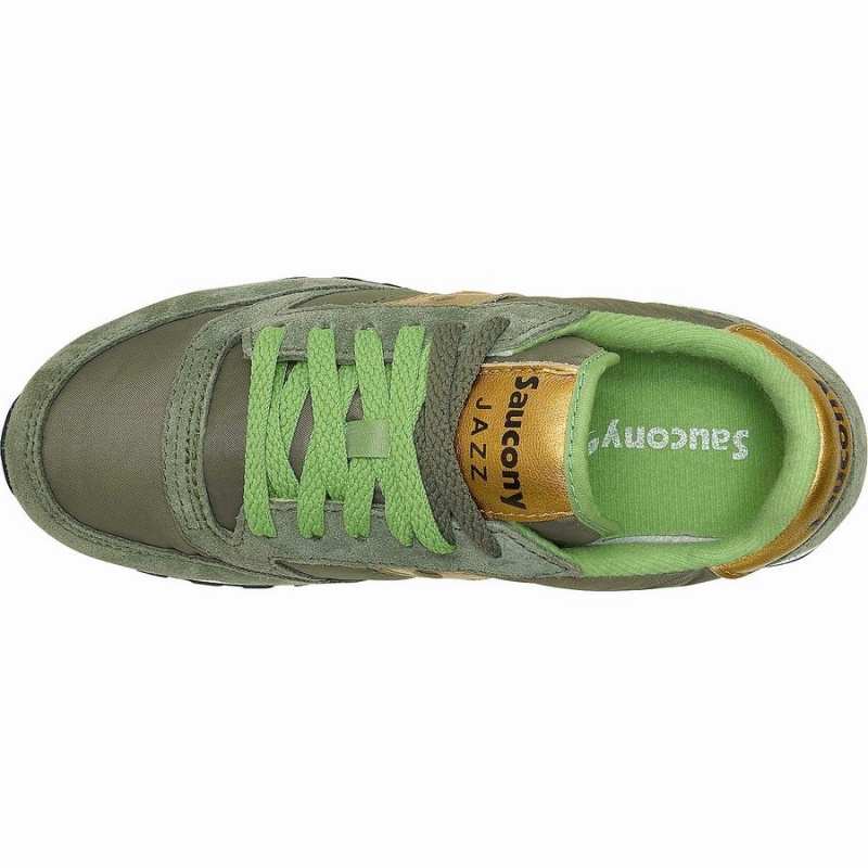 Sapatilhas Saucony Jazz Original Feminino Verde Oliva Douradas | Portugal S61592-A97