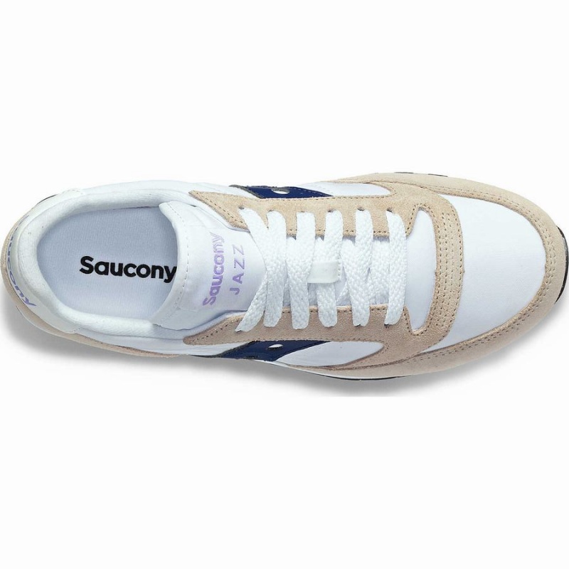 Sapatilhas Saucony Jazz Original Feminino Branco Azul Marinho | Portugal S09823-U90