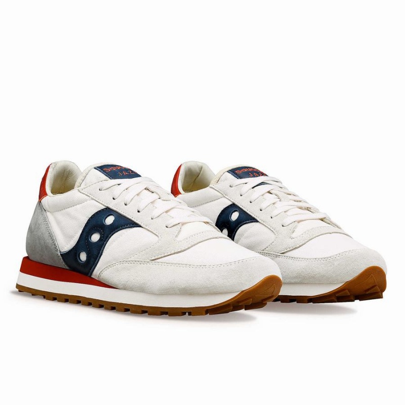 Sapatilhas Saucony Jazz Original Stonewash Feminino Branco Azul Marinho | Portugal S90453-E54