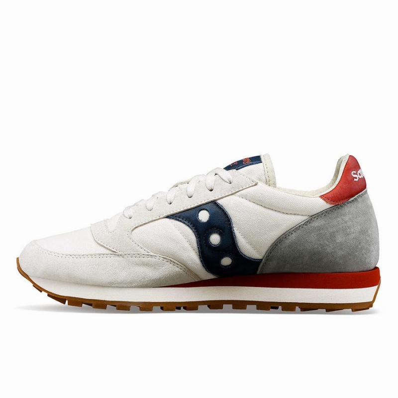 Sapatilhas Saucony Jazz Original Stonewash Feminino Branco Azul Marinho | Portugal S90453-E54