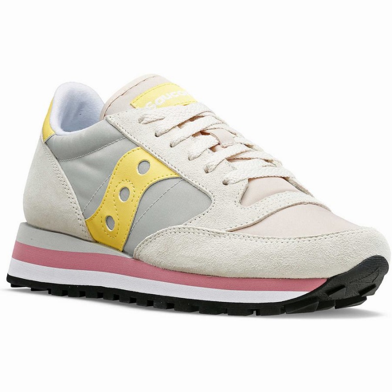 Sapatilhas Saucony Jazz Triple Feminino Cinzentas Amarelas | Portugal S69308-Y64