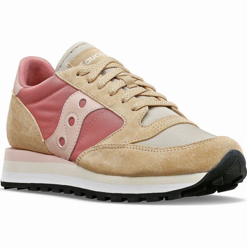 Sapatilhas Saucony Jazz Triple Feminino Bege Vermelhas | Portugal S70931-C87