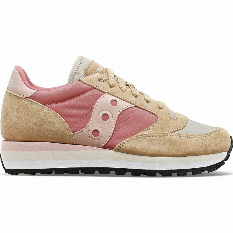 Sapatilhas Saucony Jazz Triple Feminino Bege Vermelhas | Portugal S70931-C87