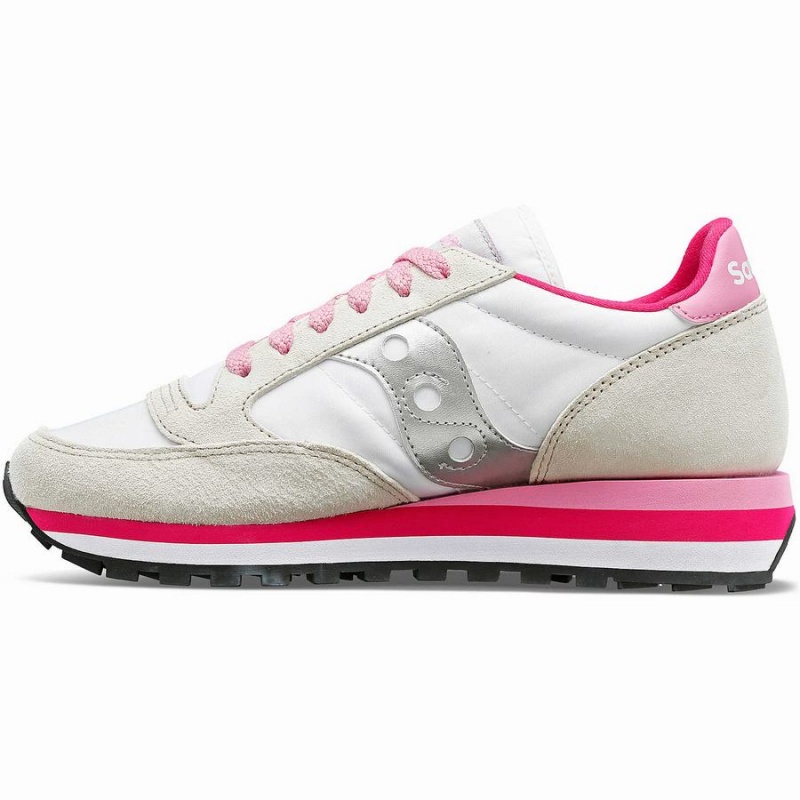 Sapatilhas Saucony Jazz Triple Feminino Branco Cinzentas Rosa | Portugal S87624-B36