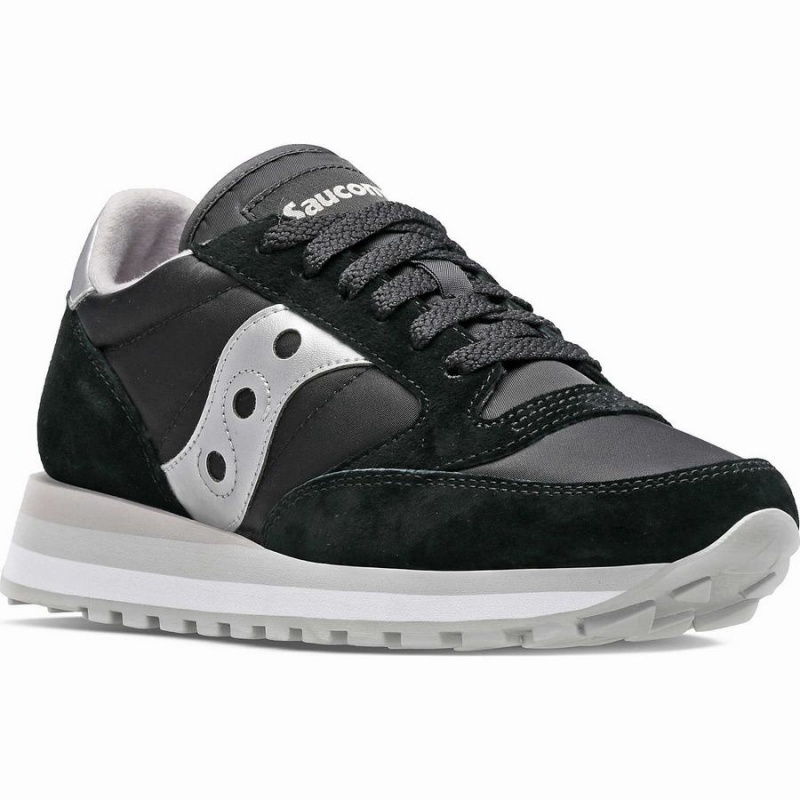 Sapatilhas Saucony Jazz Triple Feminino Pretas Prateadas | Portugal S07352-R65