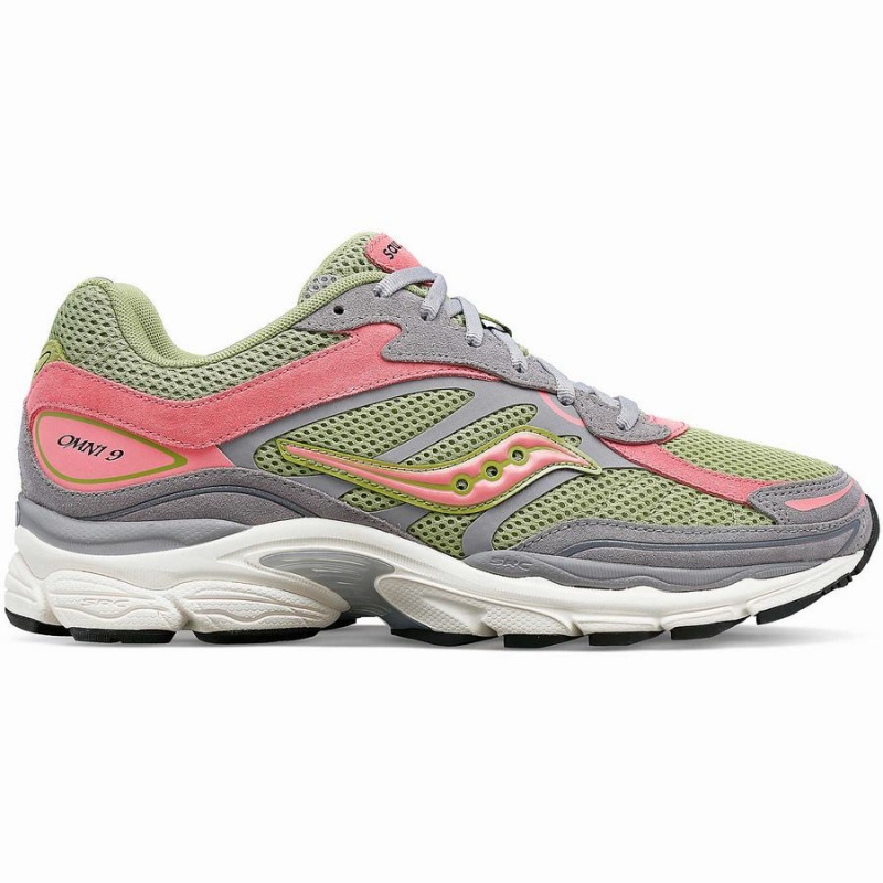 Sapatilhas Saucony ProGrid Omni 9 Premium Feminino Cinzentas Verdes | Portugal S18972-M87