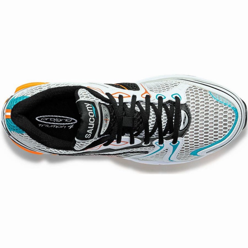 Sapatilhas Saucony ProGrid Triumph 4 Feminino Branco Prateadas | Portugal S46150-Z06