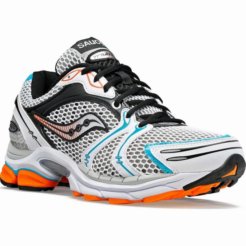 Sapatilhas Saucony ProGrid Triumph 4 Feminino Branco Prateadas | Portugal S46150-Z06