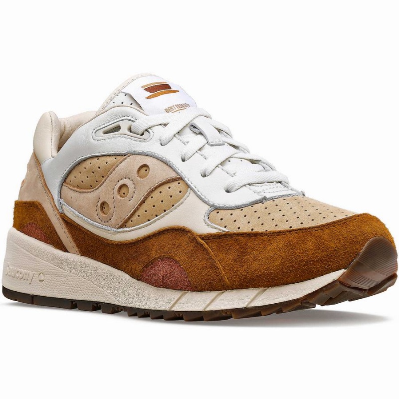 Sapatilhas Saucony Shadow 6000 Cappuccino Feminino Branco Marrom | Portugal S48176-A45