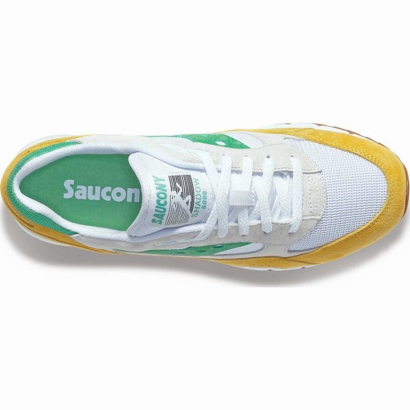 Sapatilhas Saucony Shadow 6000 Feminino Branco Amarelas Verdes | Portugal S81592-Z13