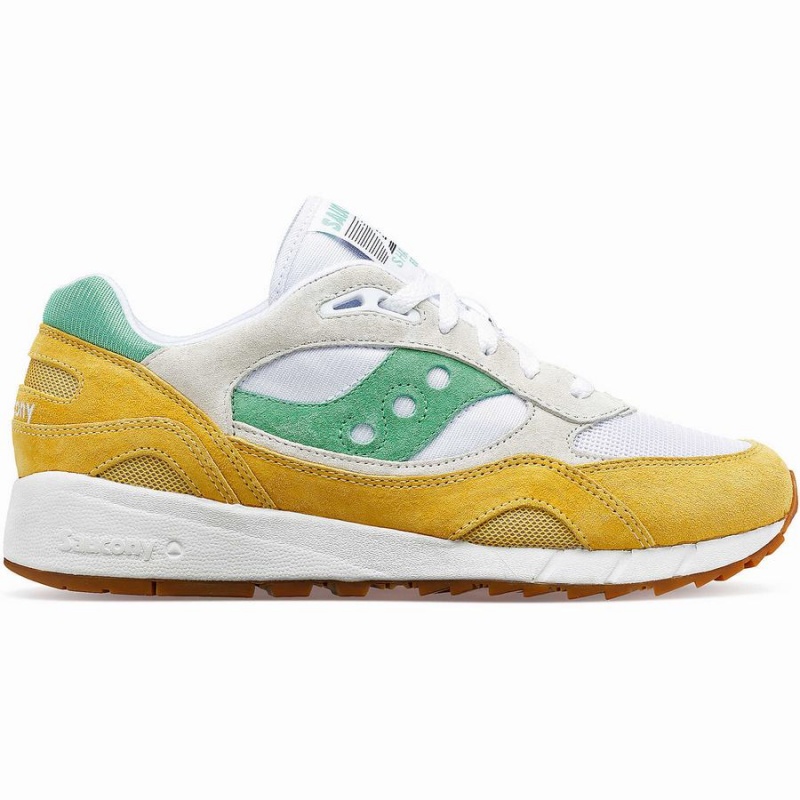 Sapatilhas Saucony Shadow 6000 Feminino Branco Amarelas Verdes | Portugal S81592-Z13