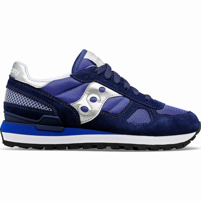 Sapatilhas Saucony Shadow Original Feminino Azul Marinho Prateadas | Portugal S21463-V38