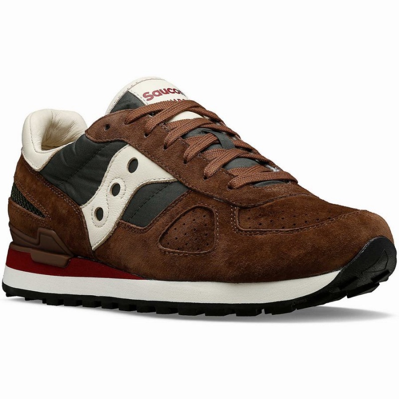 Sapatilhas Saucony Shadow Original Premium Feminino Marrom Verdes | Portugal S60813-P15