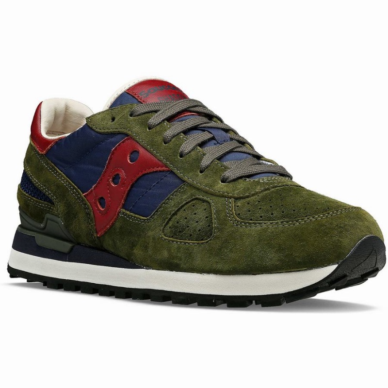 Sapatilhas Saucony Shadow Original Premium Feminino Verde Oliva Azul Marinho | Portugal S50897-Z62