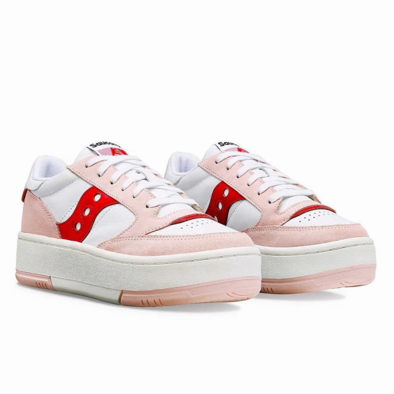 Sapatilhas Saucony St. Valentine Jazz Court Plataforma Feminino Branco Rosa | Portugal S71236-J18