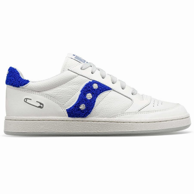 Sapatilhas Saucony X Maybe Tomorrow Jazz Court Varsity Feminino Branco Azuis | Portugal S71963-K93