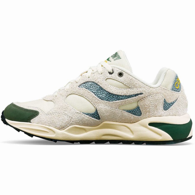 Sapatilhas Saucony x Colour Plus Grid Shadow 2 Feminino Bege Verdes | Portugal S58071-M63