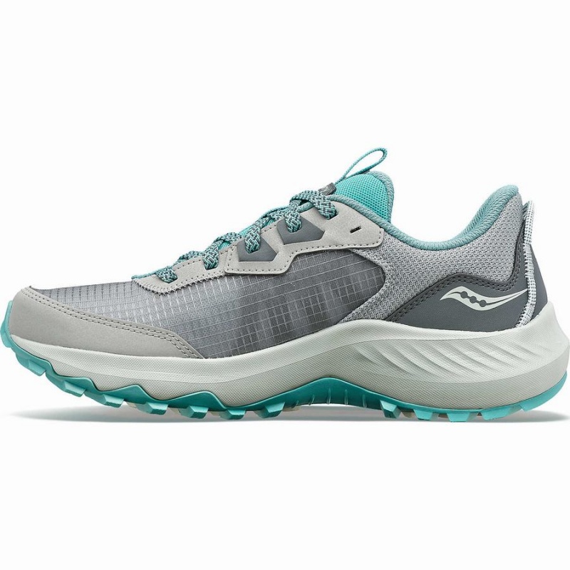 Sapatilhas Trail Running Saucony Aura TR Wide Feminino Cinzentas Turquesa | Portugal S68127-R75