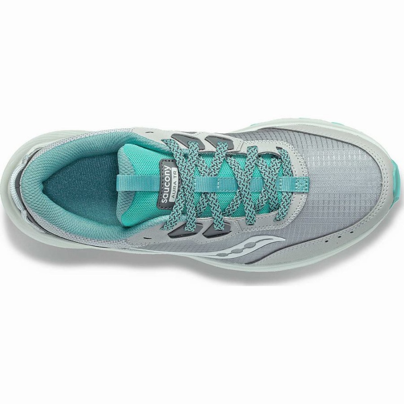 Sapatilhas Trail Running Saucony Aura TR Wide Feminino Cinzentas Turquesa | Portugal S68127-R75