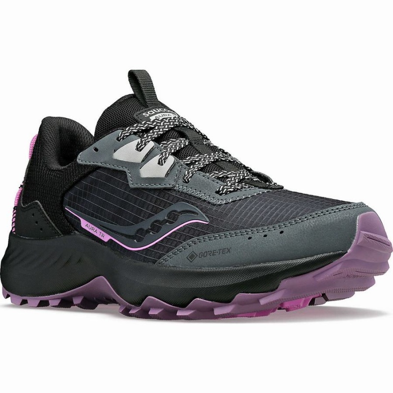 Sapatilhas Trail Running Saucony Aura TR GTX Feminino Cinzentas Pretas | Portugal S76013-P90