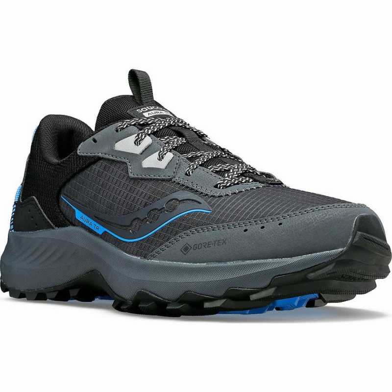 Sapatilhas Trail Running Saucony Aura TR GTX Masculino Cinzentas Pretas | Portugal S62478-Q15