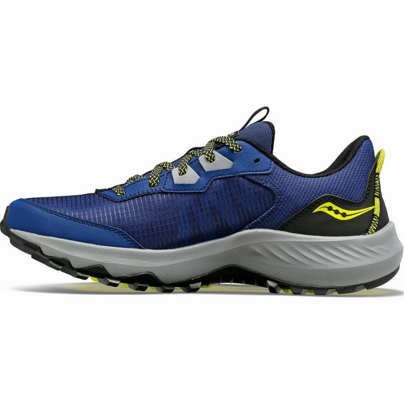 Sapatilhas Trail Running Saucony Aura TR Wide Masculino Azul Anil Pretas | Portugal S75628-S09